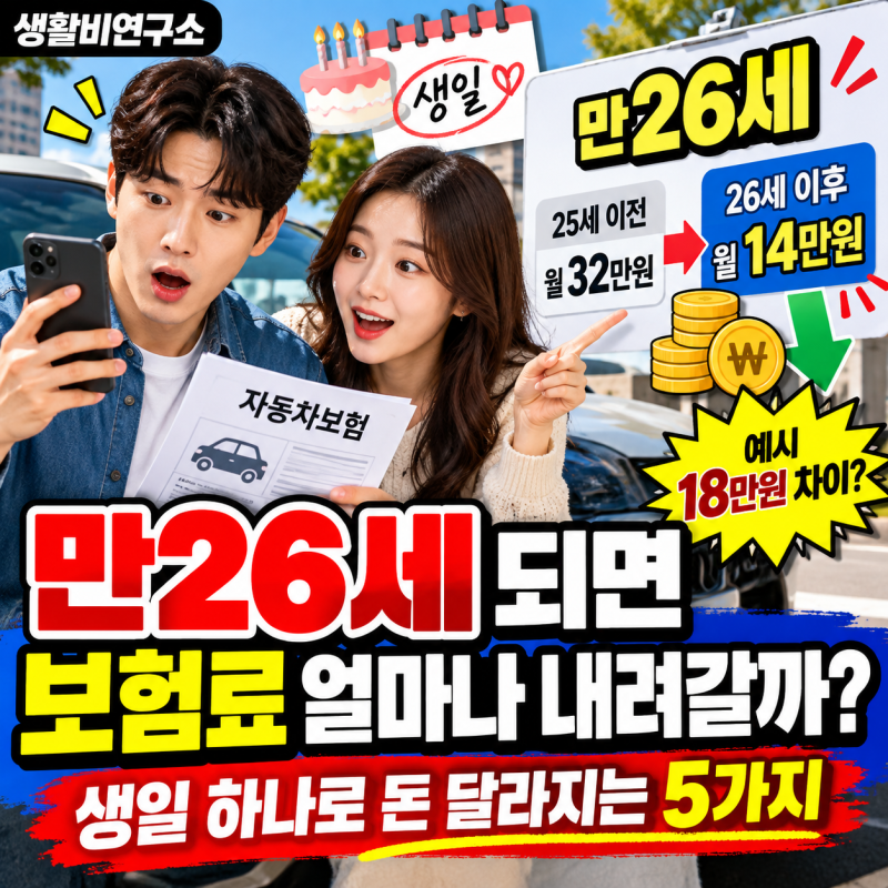 자동차보험 만26세 되면 보험료 얼마나 내려갈까? 생일 하나로 돈 달라지는 5가지