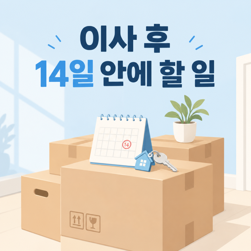 이사 후 14일 안에 할 일, 전입신고·확정일자·공과금 총정리