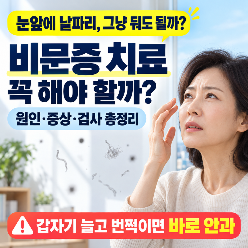 비문증·날파리증상 치료 꼭 해야 할까? 원인·증상부터 검사와 치료방법까지 총정리