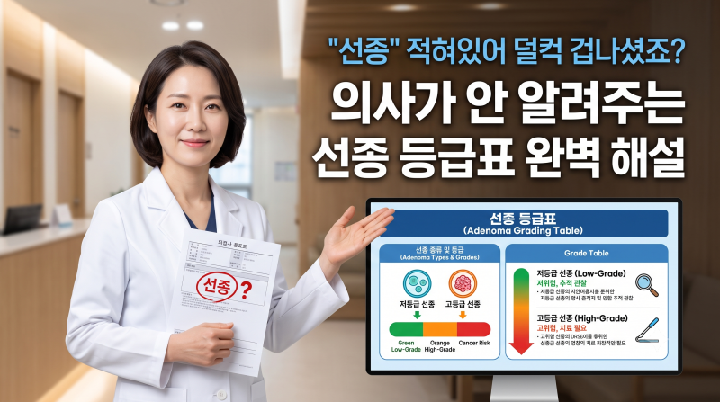 "조직검사 결과지에 '선종' 적혀있어 덜컥 겁나셨죠? 의사가 안 알려주는 등급표 완벽 해설"