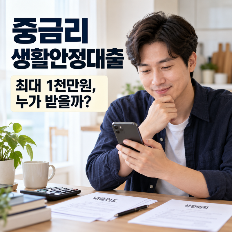 신용대출 한도 꽉 차도 1천만원 더 가능할까? 중금리 생활안정대출, 승인 전에 볼 4가지