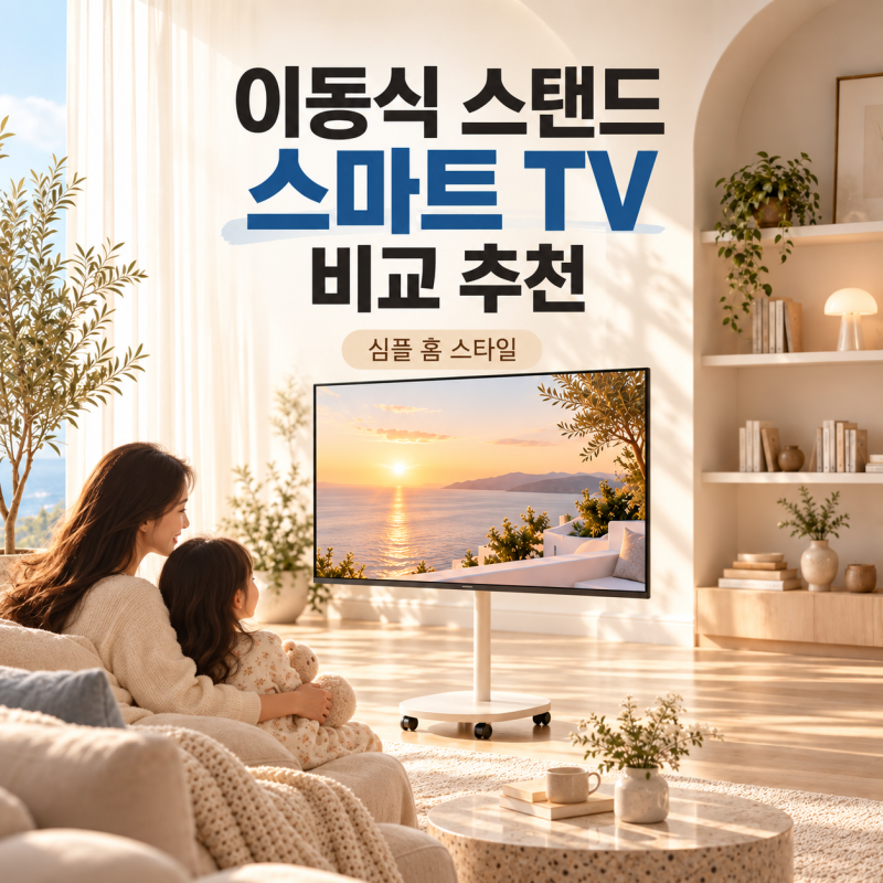 이동식 스탠드 스마트 TV 비교 추천, 삼성, lg,더함,와이드무빙뷰 가성비 제품 비교(+기능 가격....