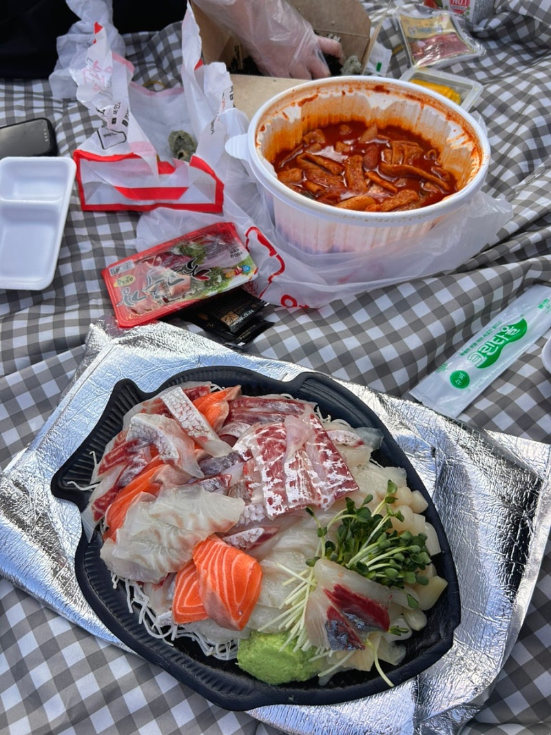 鷺得島生魚片野餐日：野餐墊租借方法與位置 + 鷺梁津生魚片取貨