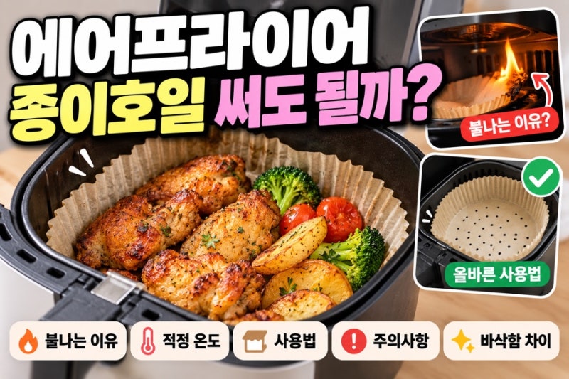 에어프라이어 종이호일 써도 될까? 불나는 이유·사용법·주의사항 정리