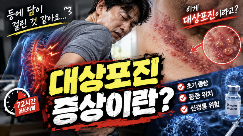 대상포진 증상 (골든타임, 신경차단술, 신경통)