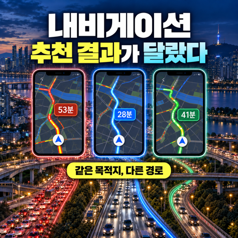 내비게이션 추천, 막히는 길에서 결과가 뒤집힌 이유