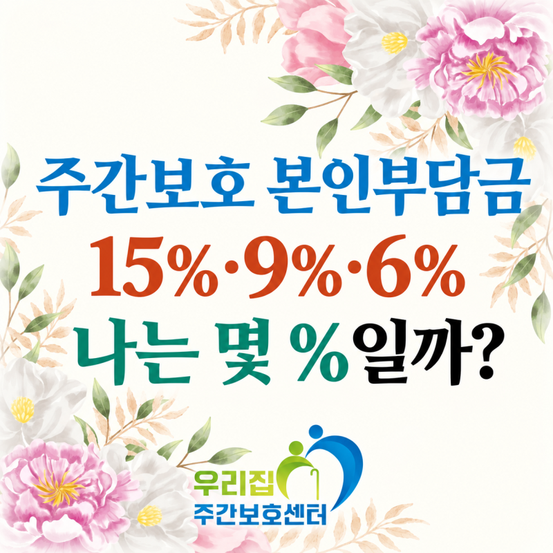 인천 주간보호센터 본인부담금ㅣ 15%·9%·6%, 우리 부모님은 어디에 해당할까요?