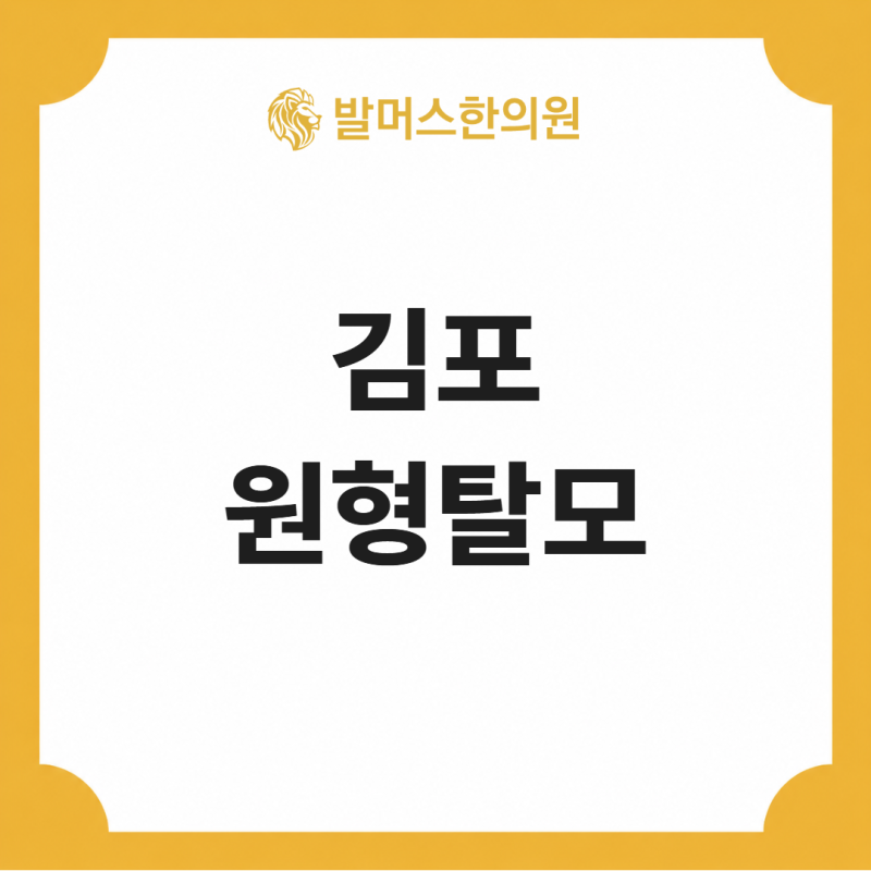 김포원형탈모 찾는다면? 먼저 확인해야 할 것은 ‘탈모반의 변화’