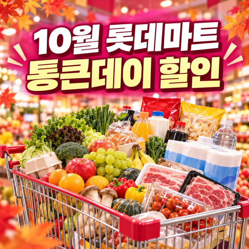 롯데마트 10월 통큰데이 전단 할인 총정리, 10월 1일부터 5일까지 뭐가 싸나