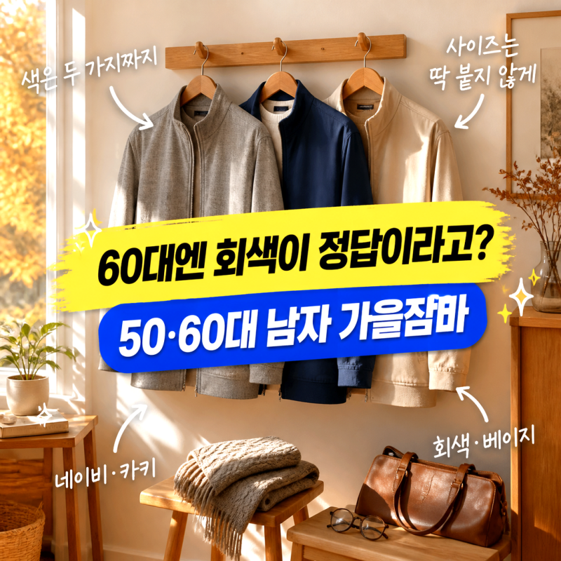 "60대엔 회색이 정답이라고?" 50대 60대 남자 가을잠바 추천