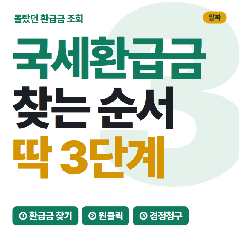 국세환급금 조회 방법, 몰랐던 환급금 찾는 순서 3단계
