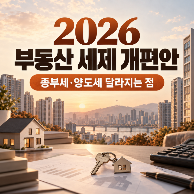 2026 부동산 세제 개편안, 종부세·양도세 달라지는 점