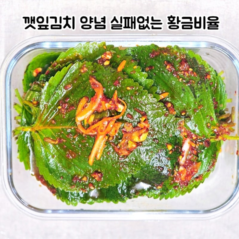 깻잎김치 만드는법 양념장 황금비율 실패없는 깻잎요리