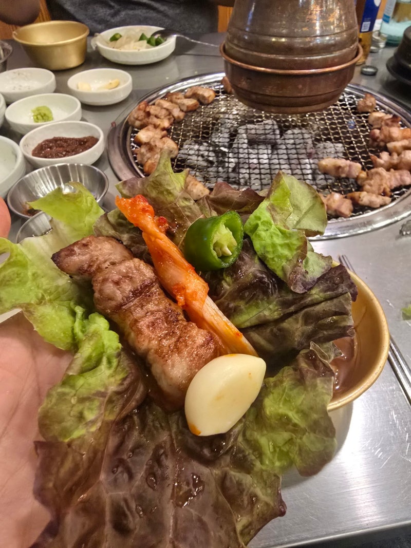 운동 끝나고 삼겹살에 소맥 한잔｜동탄 뚝심갈매기 숯불구이 부부 데이트