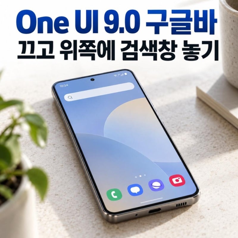 one ui 9.0 구글바 끄는 법과 위쪽에 검색창 놓는 법