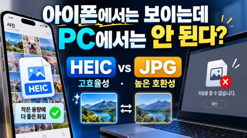 아이폰에서는 보이는데 PC에서는 안 열린다? 사진 파일 형식부터 확인하세요