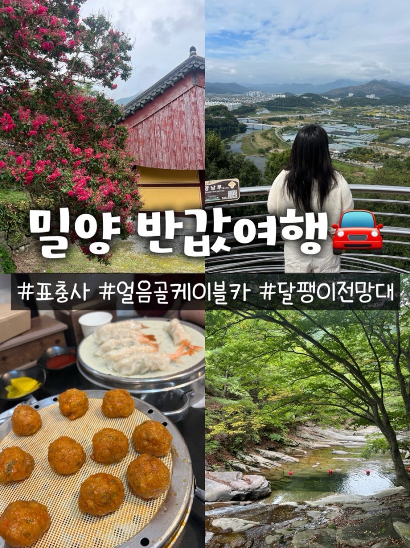 [밀양 가볼만한 곳/밀양 반값여행] 1박2일 코스 여행 관광지 식당 가성비 숙소 추천 솔직 후기....
