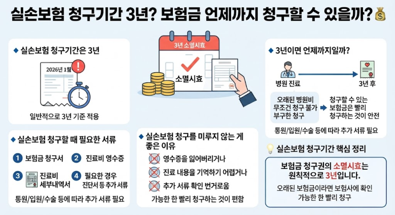 실손보험 청구기간 3년? 보험금 언제까지 청구할 수 있을까?