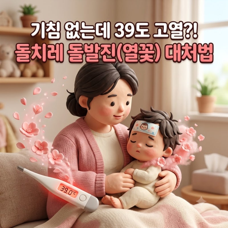 "기침도 콧물도 없는데 39도 고열?!" 돌치레 돌발진(열꽃) 의심 신호와 해열 후 붉은 반점 관리....