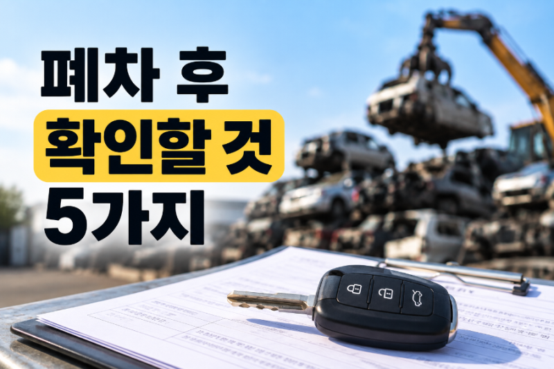 자동차 폐차 후 반드시 확인해야 하는 5가지, 말소했다고 끝이 아닙니다