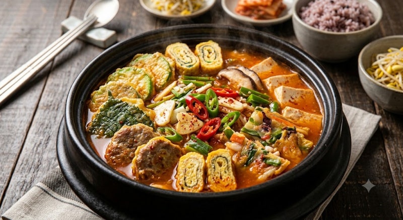 추석/설 남은 전 요리 추천! 느끼함 싹 잡는 얼큰한 전찌개 레시피 (백종원 황금양념장 꿀팁)