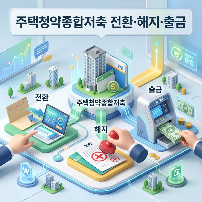 주택청약종합저축 전환·해지·출금까지, 헷갈리는 것들 한번에 총정리