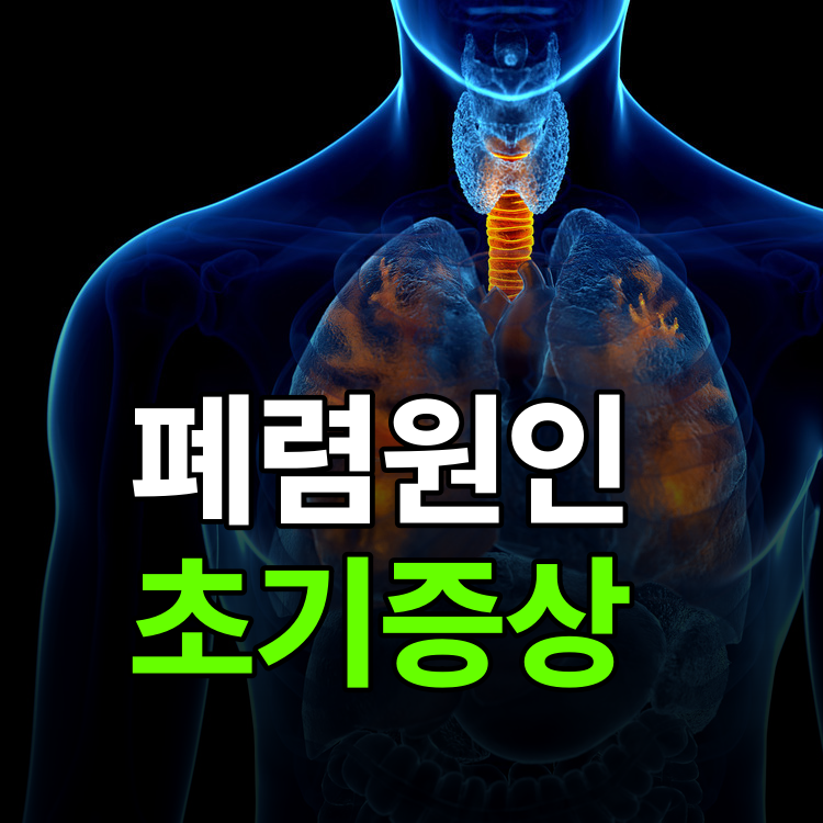 폐렴 초기증상 놓치기 쉬운 이유, 폐렴 원인 5가지로 이해하기