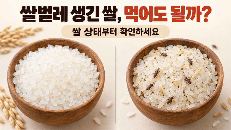 쌀벌레 생긴 쌀, 씻어서 먹어도 될까? 버려야 할 때 구분하는 법