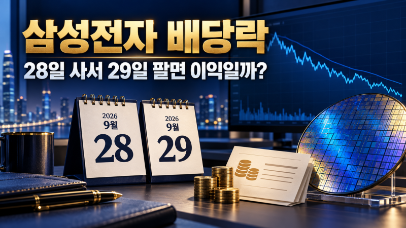 삼성전자 배당락, 28일 사서 29일 팔면 이익일까?