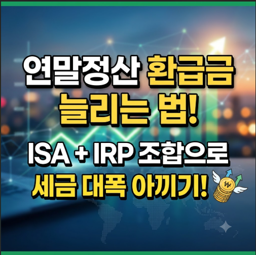 연말정산 환급금 늘리는 법! ISA IRP 조합으로 세금 대폭 아끼기