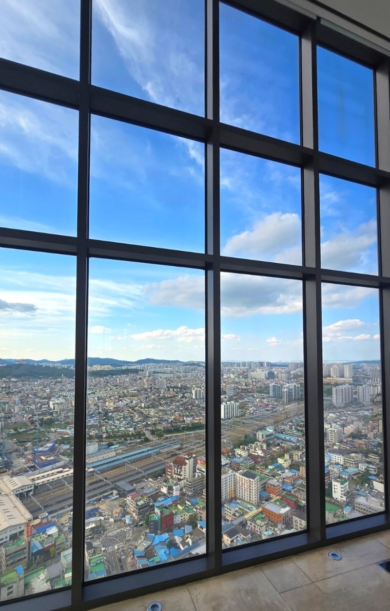 천안 가볼만한곳 타운홀 전망대 47층 카페에서 보는 천안 시티뷰