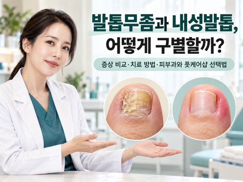 발톱무좀과 내성발톱, 어떻게 구별할까? 증상별 병원 선택과 치료 방법