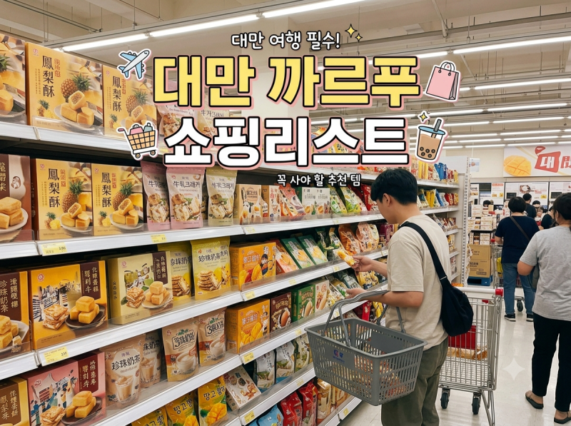 대만 까르푸 쇼핑리스트｜마트 먹거리부터 기념품까지 여행 전 체크