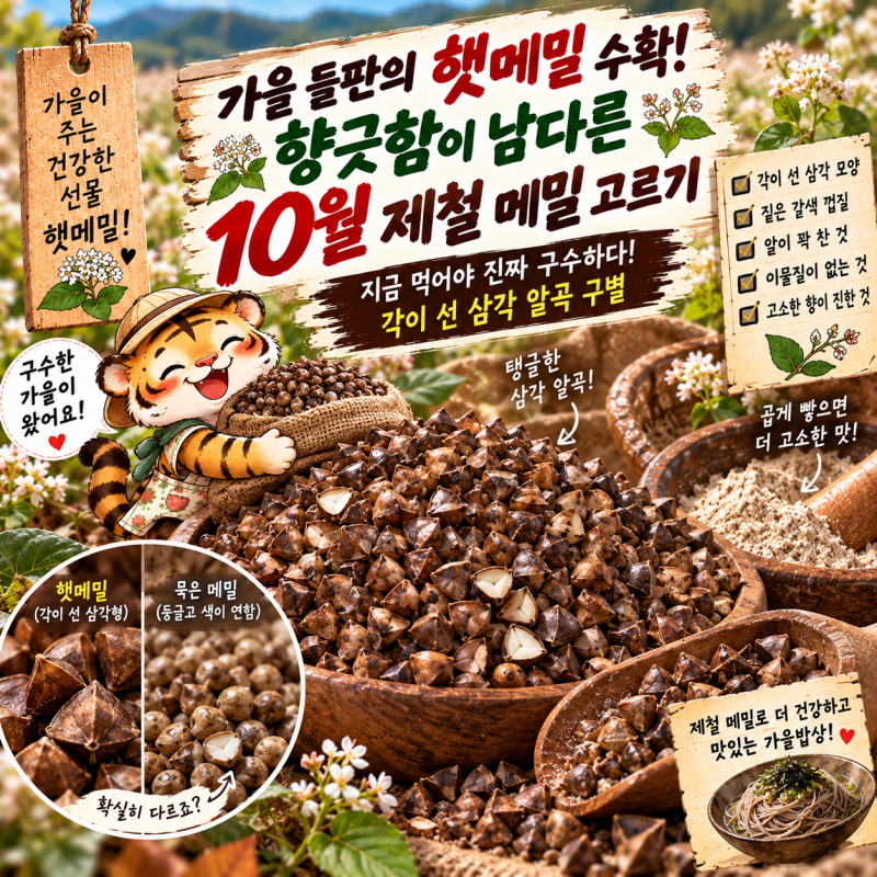 10월 제철 곡물 봉평 가을 햇메밀 효능과 루틴 영양