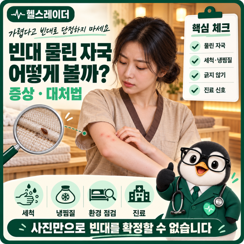 빈대 물린 자국 특징과 대처법, 찜질방·숙소 방문 뒤 모기와 구별하는 법