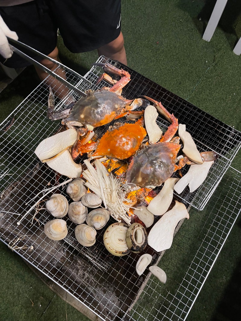 태안 청산포 해수욕장 해루질 성공, 해루질 포인트 꽃게 마요네즈