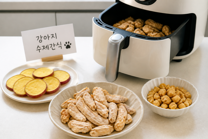 강아지 수제간식, 에어프라이어로 만드는 고구마 닭가슴살 레시피 3가지