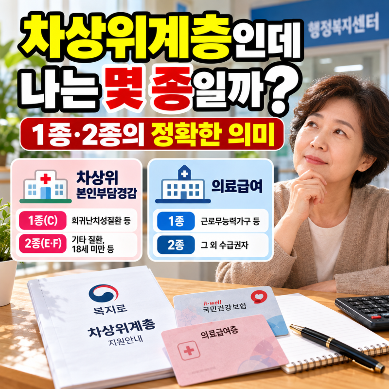 차상위계층인데 나는 몇 종일까?｜1종·2종의 정확한 의미