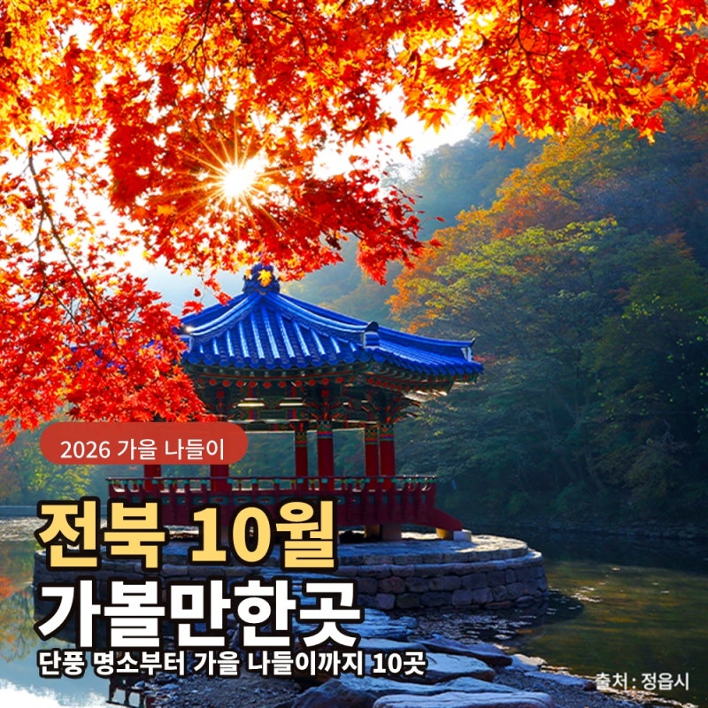 전북 10월 가볼만한곳 BEST10 총정리 | 가을 단풍명소 •드라이브코스 추천