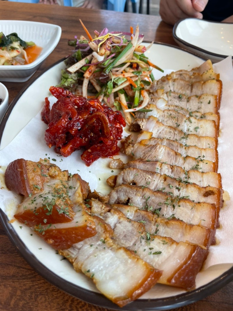 [강원도 고성군 맛집] 고성 막국수 맛집 구정막국수, 동치미 국물 흡입하는 17개월 아기
