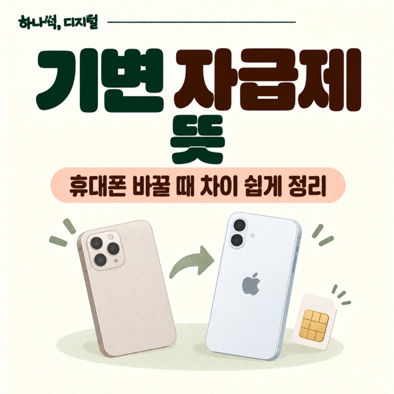 기변 자급제 뜻 | 휴대폰 바꿀 때 차이 쉽게 정리