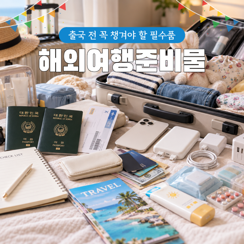 해외여행준비물 체크리스트, 출국 전 꼭 챙겨야 할 필수품 총정리