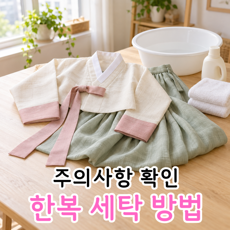 한복 세탁 방법, 집에서 빨아도 될까? 세탁소 맡길 때 주의점