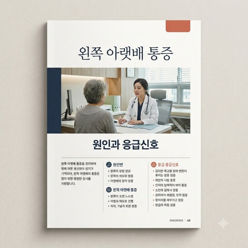 왼쪽 아랫배 통증 의심되는 원인과 병원 방문 골든타임