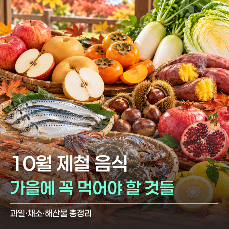 10월 제철 음식은 먹어줘야지 과일부터 해산물까지 가을 먹거리 12가지
