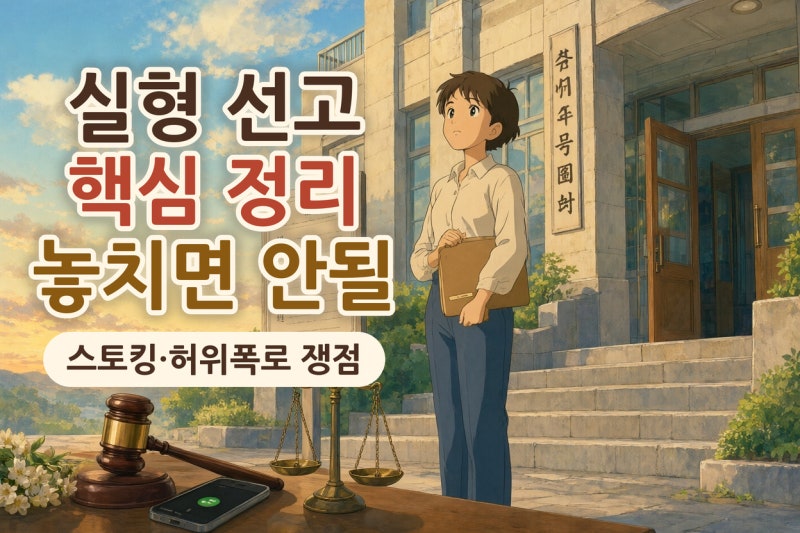 고세원 전 연인 실형 선고 핵심 정리: 징역 2년 판결이 말해주는 스토킹·허위폭로의 경계