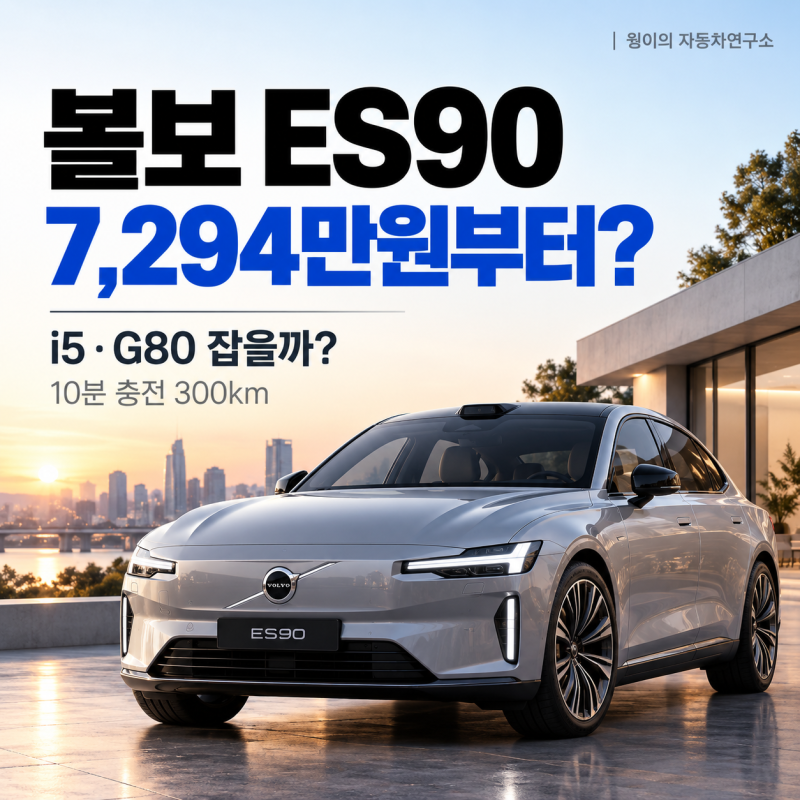 볼보가 가격을 이렇게 잡는다고요? ES90 7,294만원이면 얘기가 달라집니다