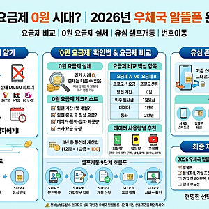 스마트폰 요금제 0원 시대?｜2026년 우체국 알뜰폰 요금제 비교·유심 셀프개통 가이드