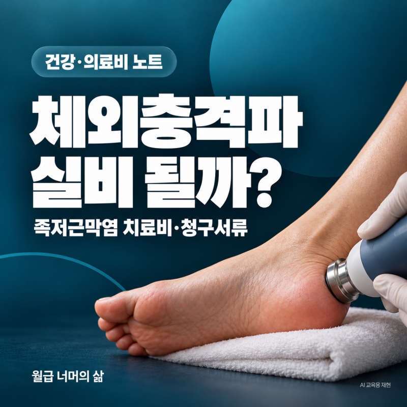 족저근막염 체외충격파 실비 될까? 청구 전 확인할 5가지