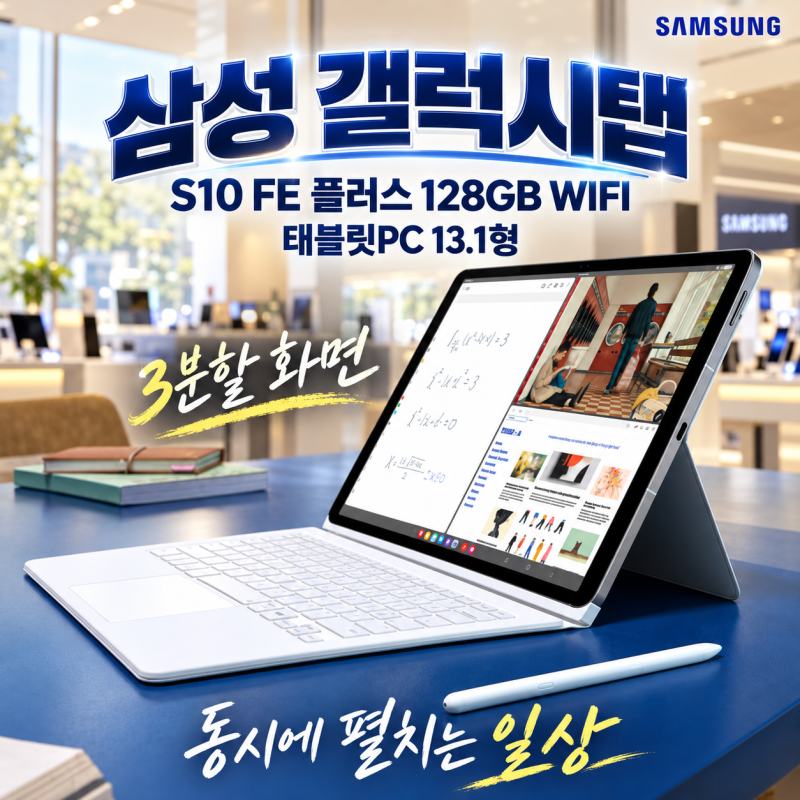 삼성 갤럭시탭 S10 FE 플러스, 화면이 답답했다면 13.1형·S펜까지 한 번에